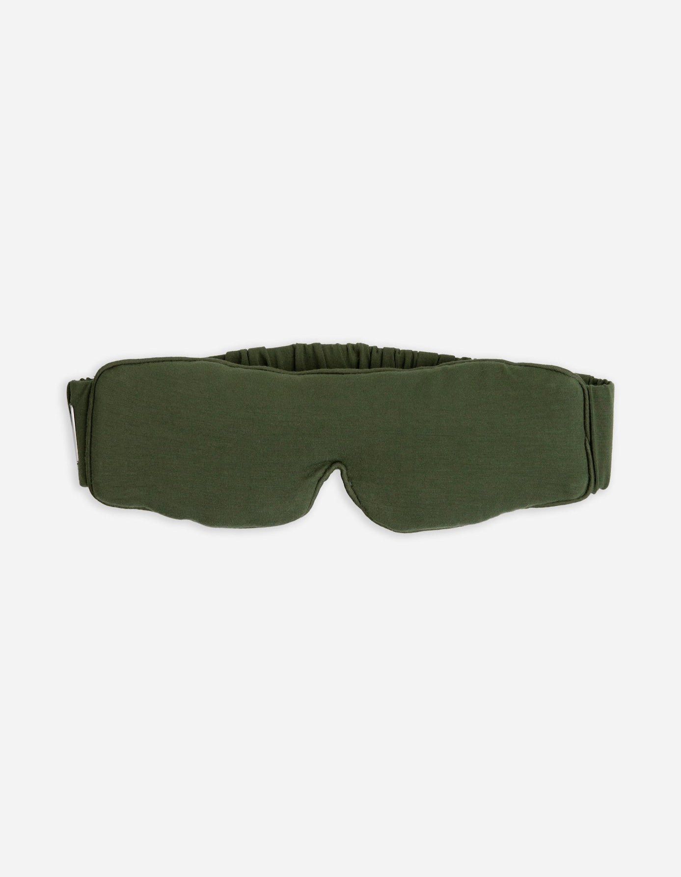 Olive sleep mask with white background 