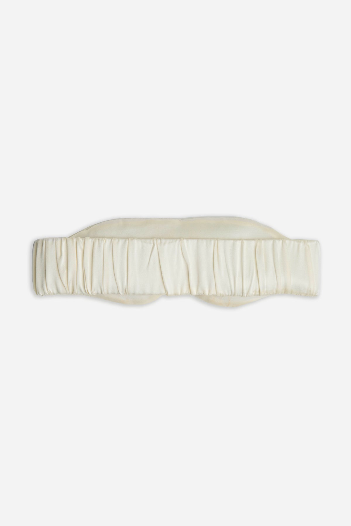 Cream Serenity Silk sleep mask on a white background 