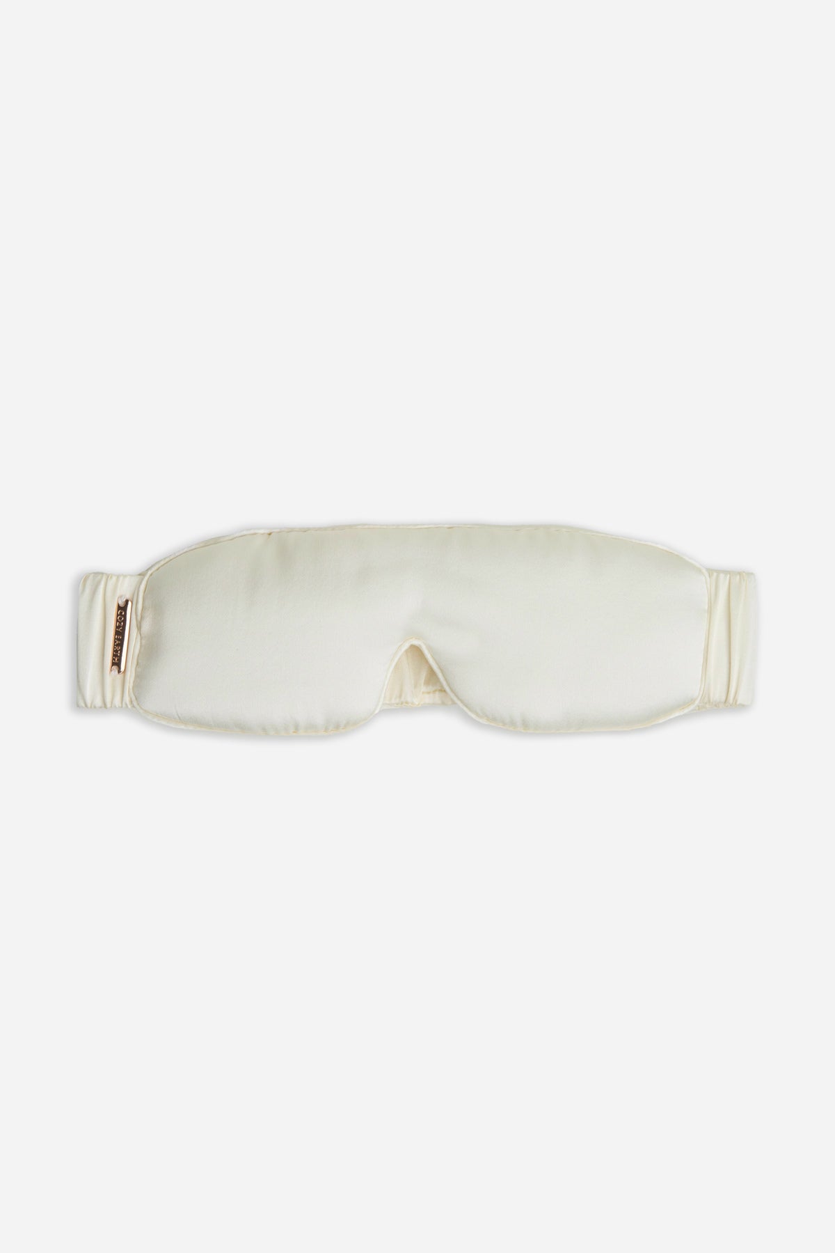 Cream Serenity Silk sleep mask on a white background 