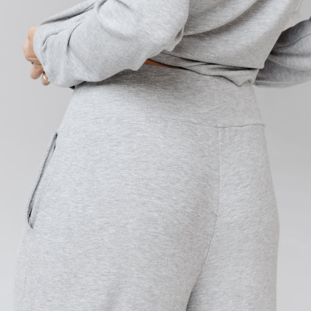 Grey Women’s Rib Knit Bamboo Lounge Pant  [Shelby]