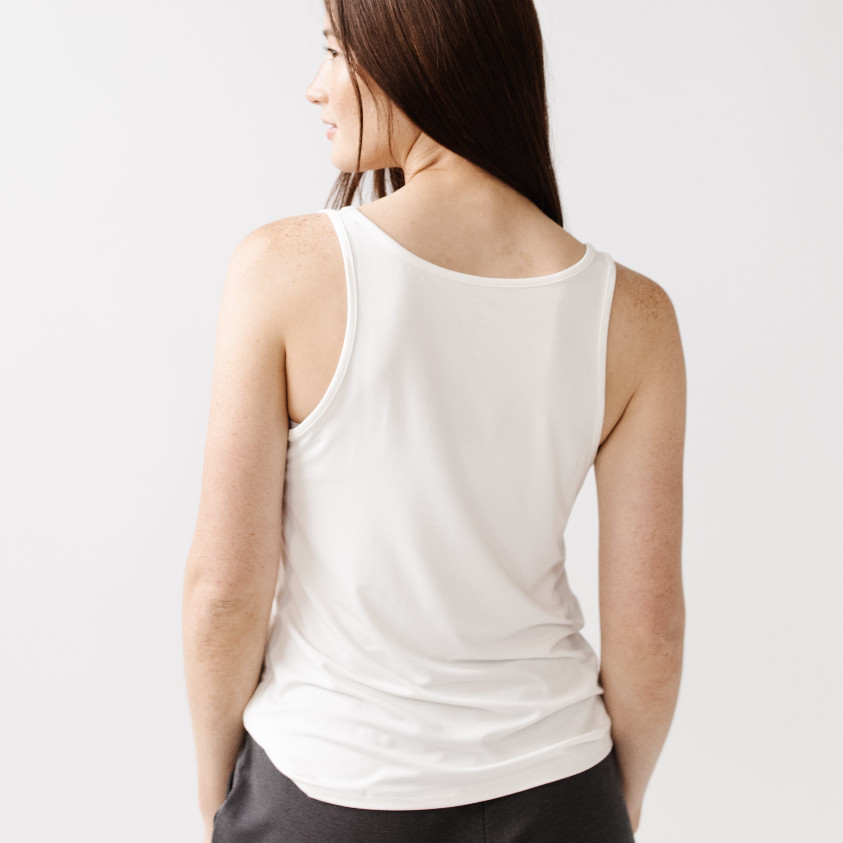 Women's Bamboo Stretch-Knit Lounge Tank Top | Cozy Earth Women's Bamboo Stretch-Knit Lounge Tank Top | Cozy Earth