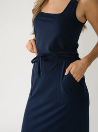 Navy Women’s Ultra-Soft Bamboo Midi Skirt