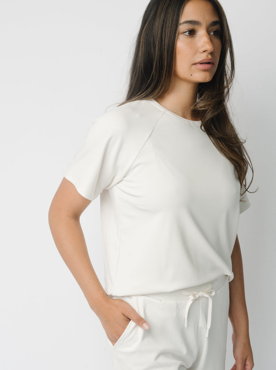 Ivory Women’s Ultra-Soft Bamboo Raglan Short Sleeve Tee