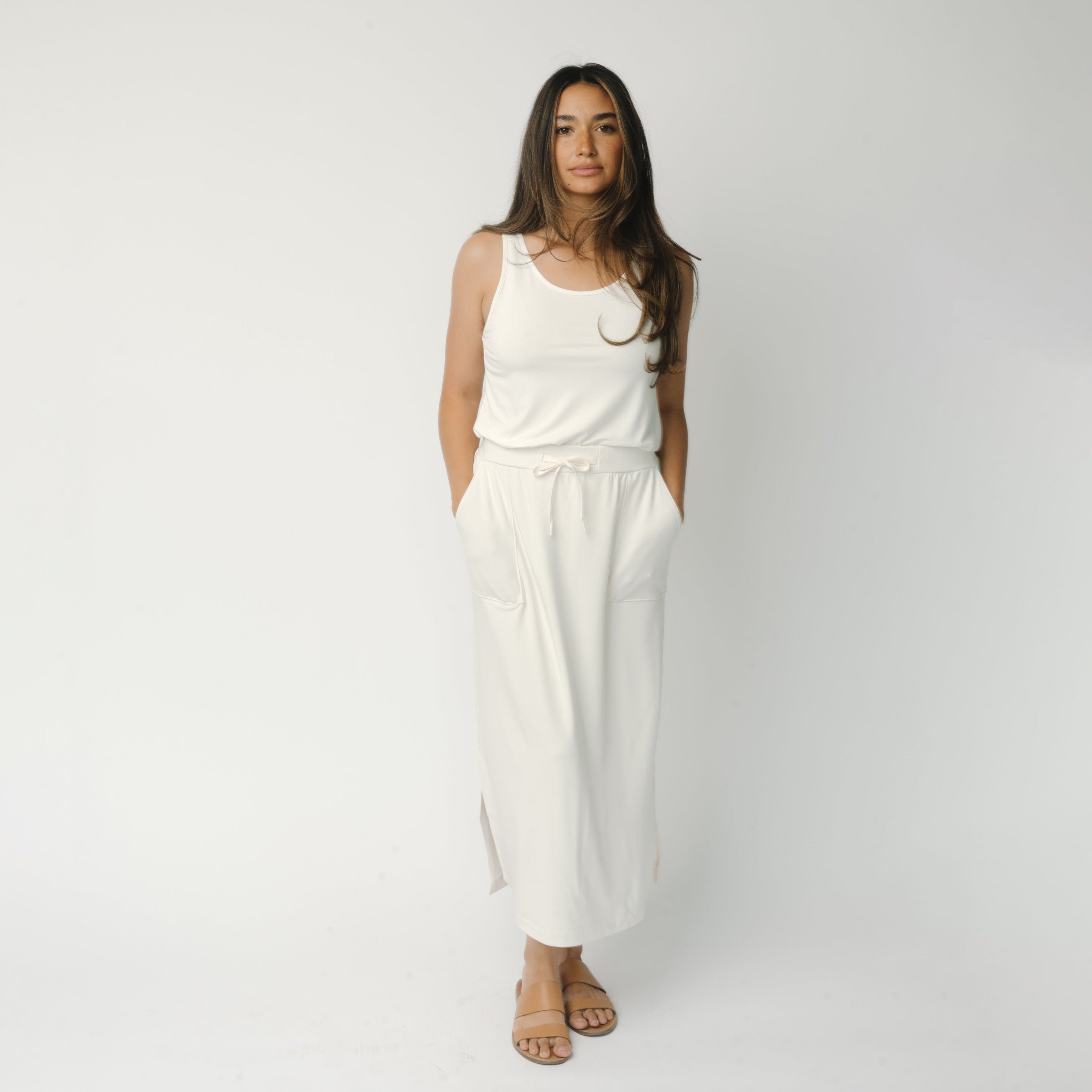 Ivory Women’s Ultra-Soft Bamboo Midi Skirt