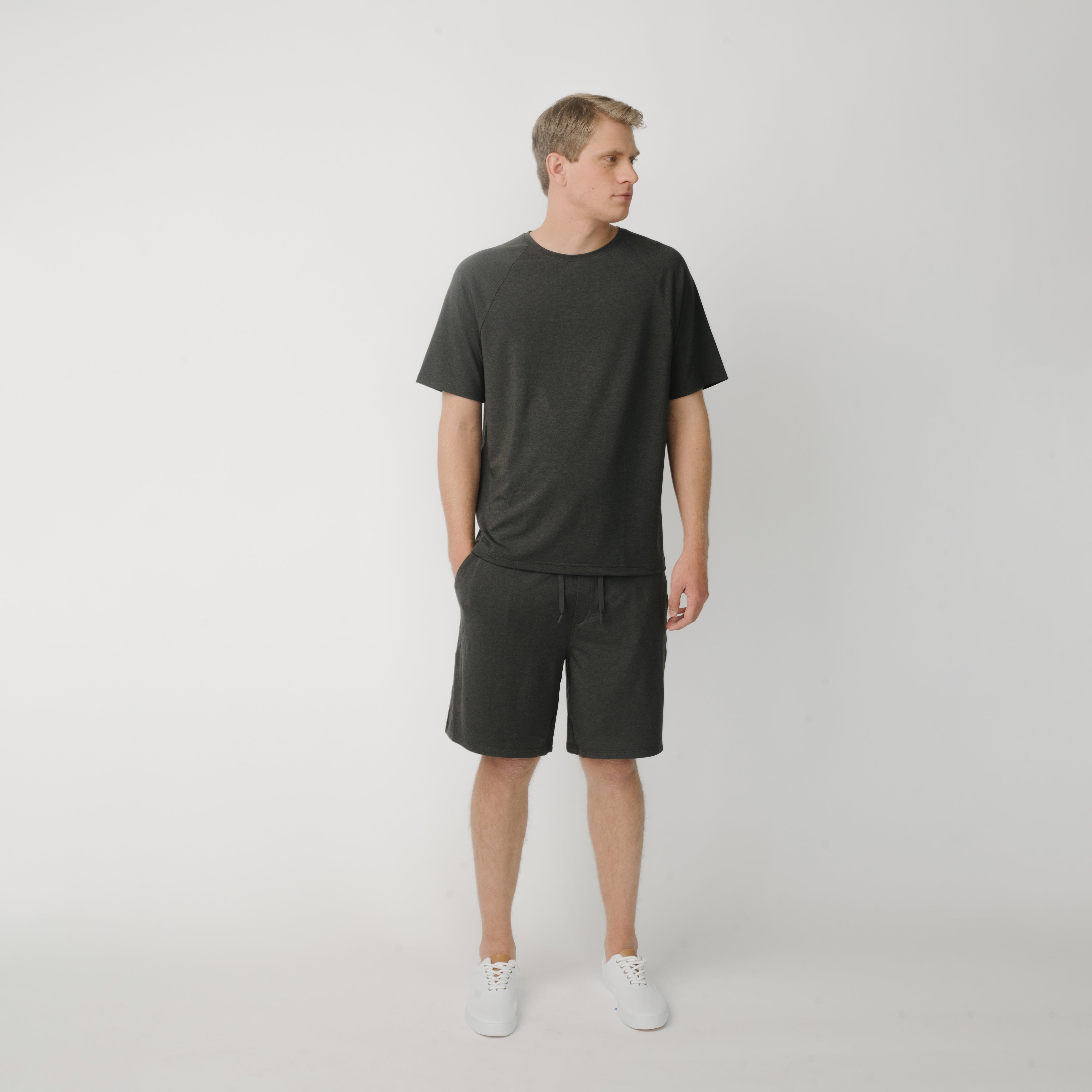 Charcoal Men's Ultra-Soft Bamboo Lounge Tee