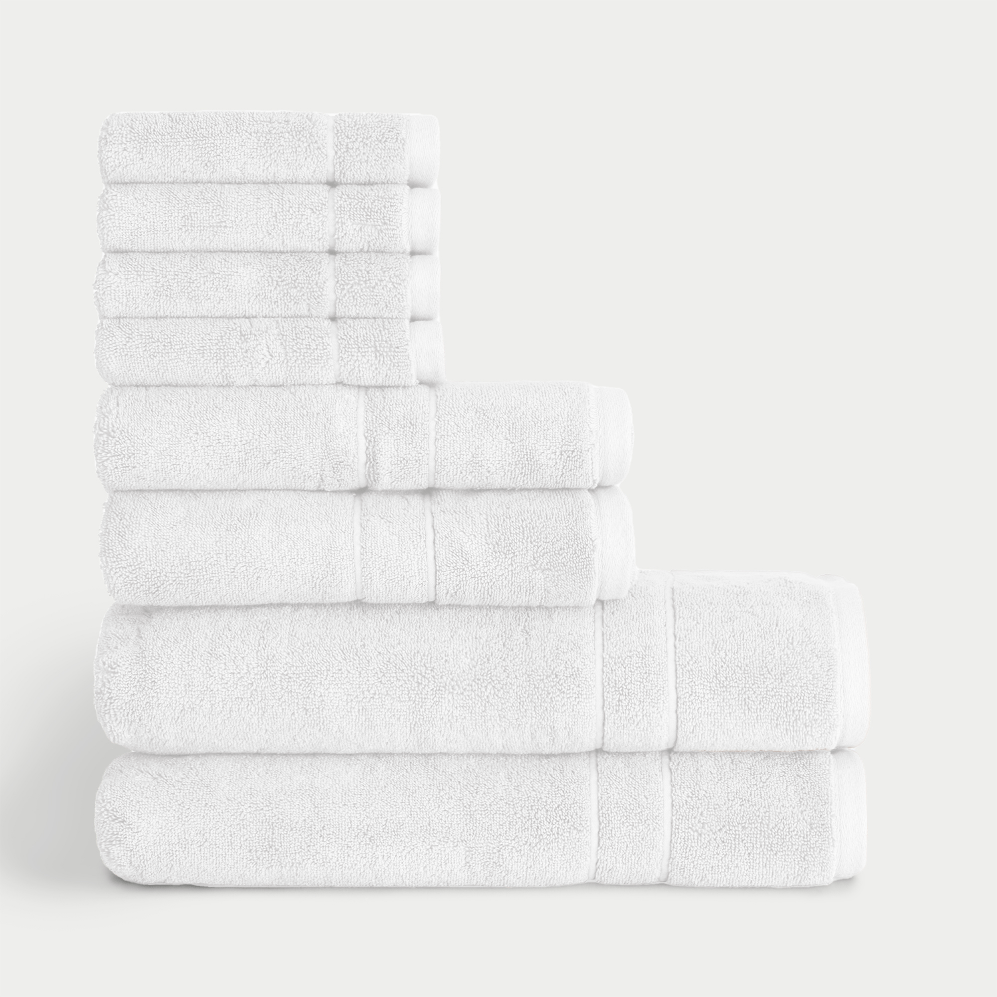 Premium Plush Bath Towel Set in the color White. Photo of Premium Plush Bath Towel Set taken with white background |Color:White