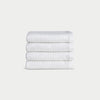 White Waffle Wash Cloths neatly folded. The photo was taken with a white background. |Color:White