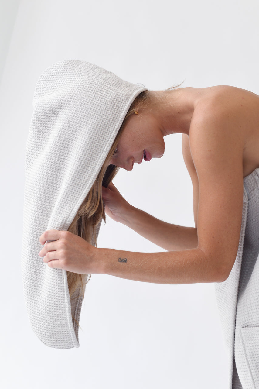 Waffle Hair Towel Cozy Earth