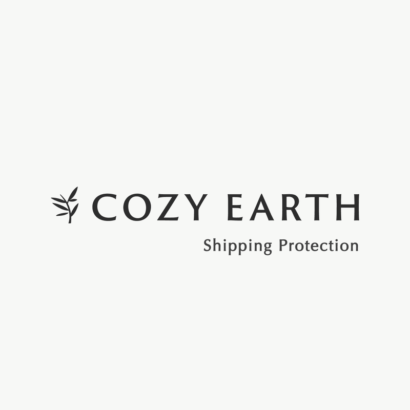 A logo featuring the text "Cozy Earth Shipping Protection" by UDSP.