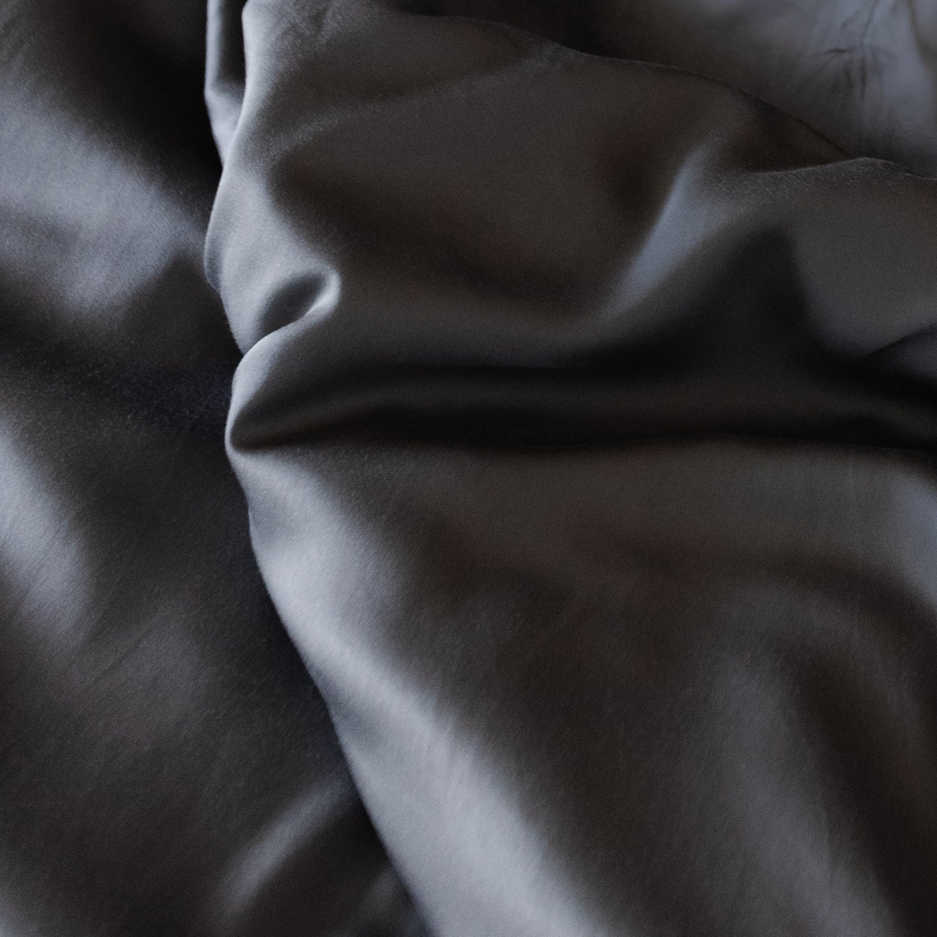 Close up of charcoal flat sheet |Color:Charcoal
