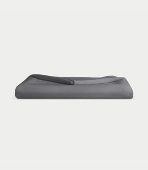 Charcoal flat sheet folded with white background |Color:Charcoal