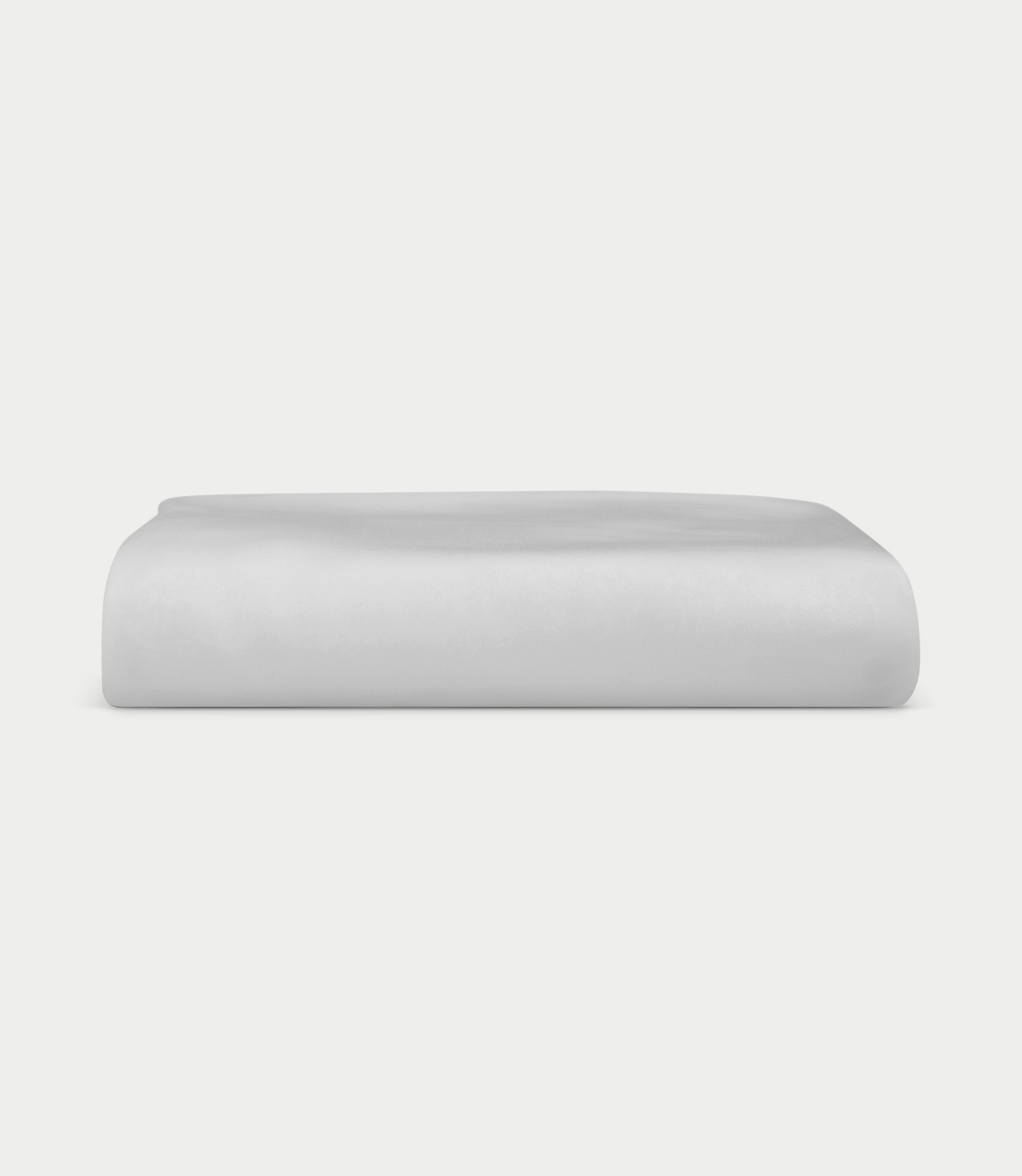 Light Grey fitted sheet folded with white background |Color:Light Grey