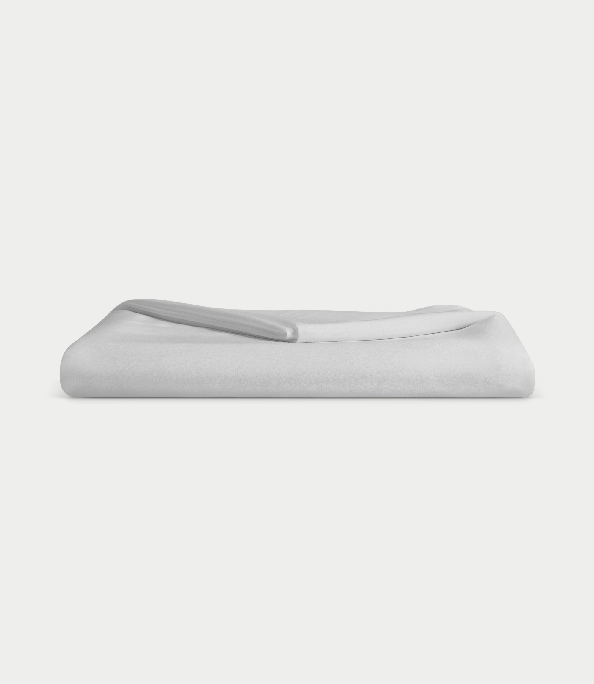 Light Grey flat sheet folded with white background 