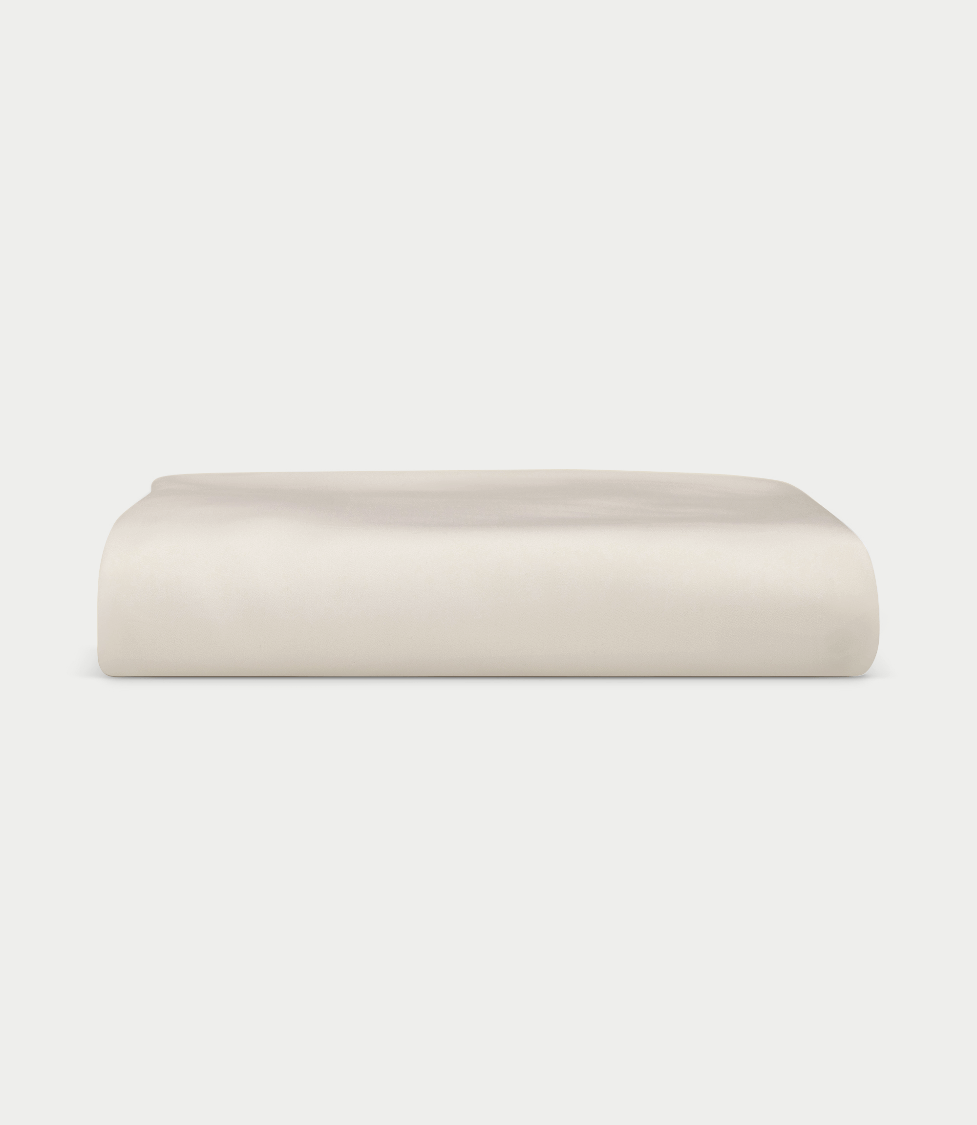 Oat fitted sheet folded with white background 