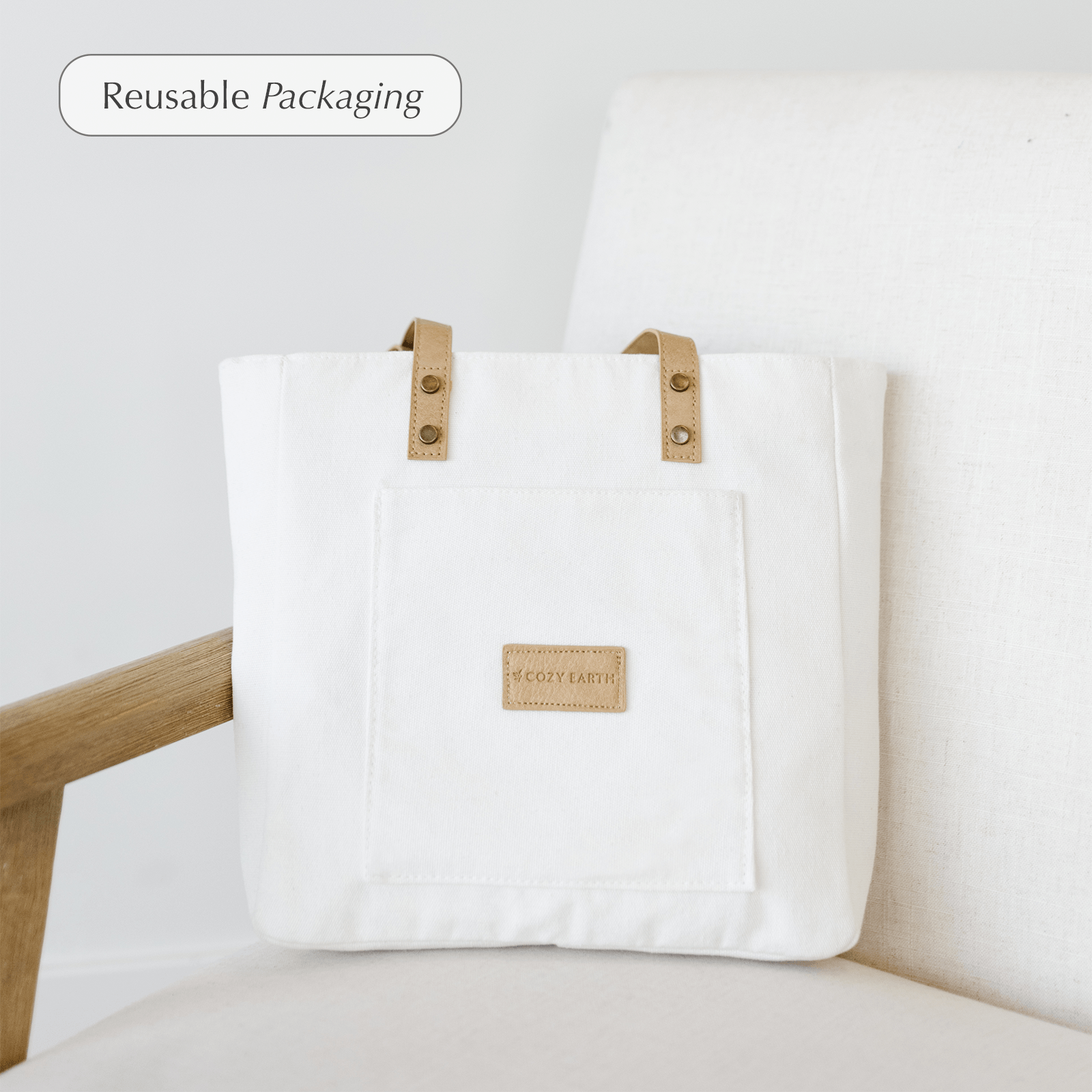 Reusable packaging for White, Oat, Light Grey, Driftwood, Charcoal, Harbor Mist, and Sage Bamboo Sheet Set